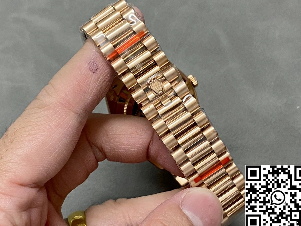 M228235-0025 Factory QF Steel Dial Rolex v5 Tungsten Functional Day Date 1006 Gold Green Rose 0730